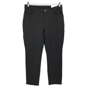 New Chicos Ponte Knit 5 Pocket Slim Straight Leg Pants Gray Size Petite 1 8P